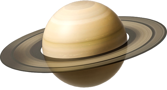 Saturn and its rings as a 3D model