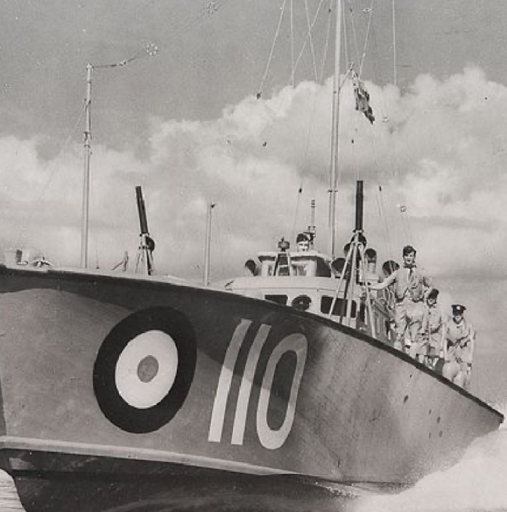 A historic rescue boat on display