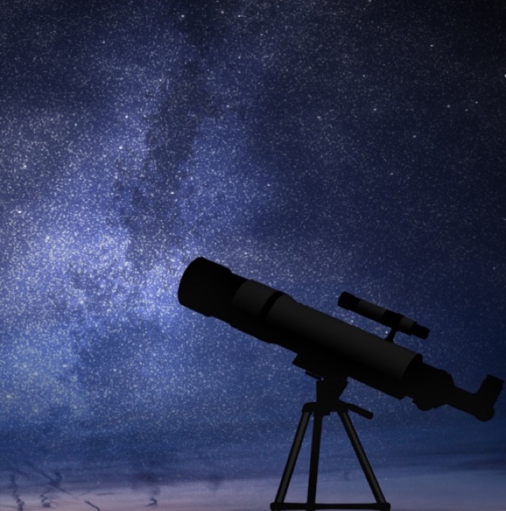A telescope pointed at the Milky Way